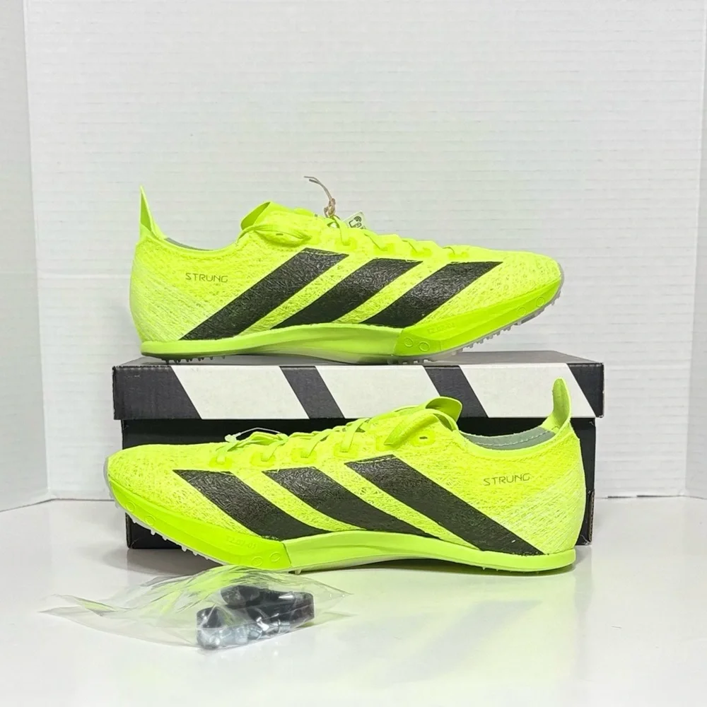 Adidas Adizero Prime SP 3 Strung Track Field Spikes Running Sprint Shoes neon